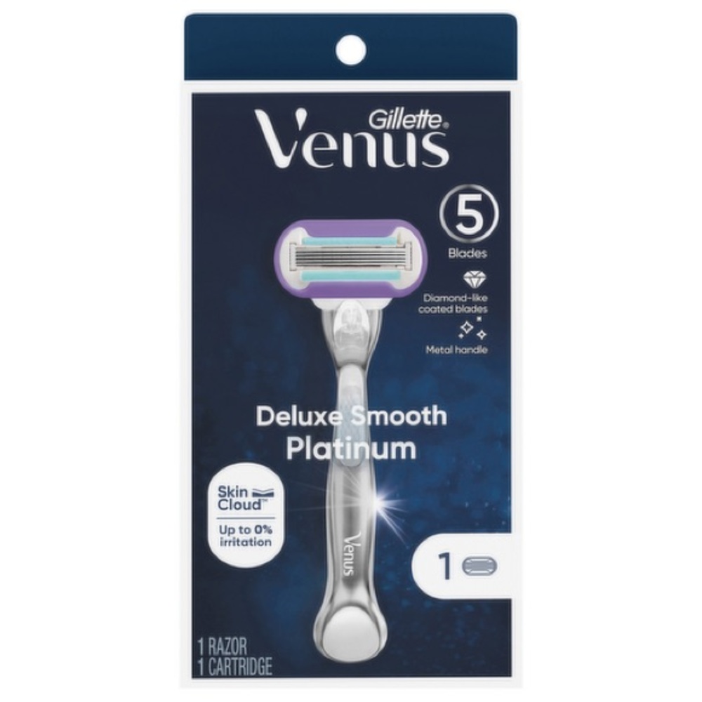 VENUS Deluxe Smooth Platinum Razor - Purple and Silver